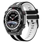 For Huawei Watch Ultimate 22mm Two Color Sports Silicone Watch Band(Black+White)