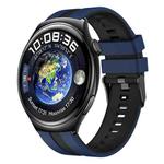 For Huawei Watch 4 22mm Two Color Sports Silicone Watch Band(Blue+Black)