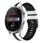 For Huawei Watch 3 Pro 22mm Two Color Sports Silicone Watch Band(White+Black)