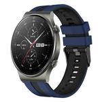 For Huawei GT2 Pro 22mm Two Color Sports Silicone Watch Band(Blue+Black)