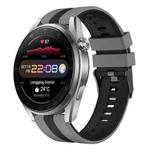 For Huawei Watch 3 Pro New 22mm Two Color Sports Silicone Watch Band(Grey+Black)