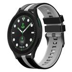 For Samsung Galaxy watch 5 Pro Golf Edition 20mm Two Color Sports Silicone Watch Band(Black+Grey)