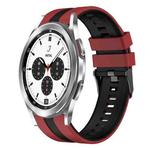 For Samsung  Galaxy Watch 4 Classic 42mm 20mm Two Color Sports Silicone Watch Band(Red+Black)