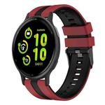 For Garmin Active 5 20mm Two Color Sports Silicone Watch Band(Red+Black)
