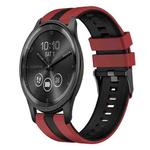 For GarminMove Trend 20mm Two Color Sports Silicone Watch Band(Red+Black)