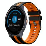 For Garmin Vivoactive3 Music 20mm Two Color Sports Silicone Watch Band(Black+Orange)