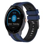 For Garmin Vivoactive3 Music 20mm Two Color Sports Silicone Watch Band(Blue+Black)