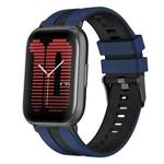 For Amazfit Active 20mm Two-Color Sports Silicone Watch Band(Blue+Black)