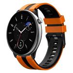 For Amazfit GTR Mini 20mm Two-Color Sports Silicone Watch Band(Orange+Black)