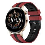 For Huawei Watch GT3 42mm 20mm Two Color Sports Silicone Watch Band(Red+Black)