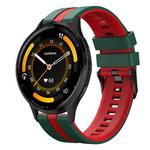 For Garmin Venu 3 22mm Two Color Sports Silicone Watch Band(Green+Red)