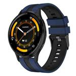 For Garmin Venu 3 22mm Two Color Sports Silicone Watch Band(Blue+Black)