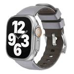 For Apple Watch SE 2023 40mm Two-Color Silicone Watch Band(Grey)