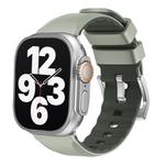 For Apple Watch Series 4 40mm Two-Color Silicone Watch Band(Matcha Green)