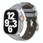 For Apple Watch Series 4 40mm Two-Color Silicone Watch Band(Grey)