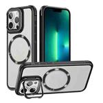 For iPhone 13 Pro Max CD-grain Magsafe Acrylic Hybrid TPU Phone Case(Black)