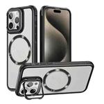 For iPhone 11 Pro Max Magsafe CD-grain Acrylic Hybrid TPU Phone Case(Black)