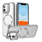 For iPhone 11 Magsafe CD-grain Acrylic Hybrid TPU Phone Case(White)