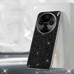 For vivo X100s Electroplated Glitter Powder Phone Case(Black)