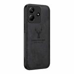 For Xiaomi Redmi Note 14 5G Deer Head Cloth Skin All-inclusive Phone Case(Black)