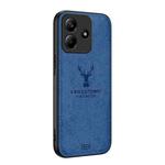 For Xiaomi Redmi Note 14 5G Deer Head Cloth Skin All-inclusive Phone Case(Blue)