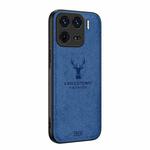 For Xiaomi 15 Deer Head Cloth Skin All-inclusive Phone Case(Blue)