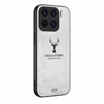 For Xiaomi 15  Pro Deer Head Cloth Skin All-inclusive Phone Case(White)