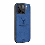 For Xiaomi 15S  Pro Deer Head Cloth Skin All-inclusive Phone Case(Blue)