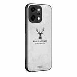 For OPPO Reno14 Pro Global Deer Head Cloth Skin All-inclusive Phone Case(White)