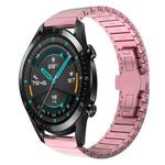 For Huawei Watch GT2 46mm 22mm One Bead Paint Butterfly Buckle Alloy Watch Band(Pink)
