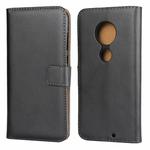 Leather Horizontal Flip Holster for Moto G7, with Magnetic Clasp and Bracket and Card Slot and Wallet(Black)