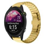 For Garmin Forerunner 255 Music 22mm One Bead Paint Butterfly Buckle Alloy Watch Band(Gold)