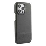 For iPhone 12 Pro Stitching Cloth PU Shockproof Phone Case(Grey)