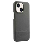 For iPhone 13 Stitching Cloth PU Shockproof Phone Case(Grey)