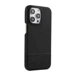 For iPhone 13 Pro Max Stitching Cloth PU Shockproof Phone Case(Black)