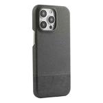 For iPhone 14 Pro Stitching Cloth PU Shockproof Phone Case(Grey)