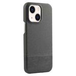 For iPhone 14 Plus Stitching Cloth PU Shockproof Phone Case(Grey)