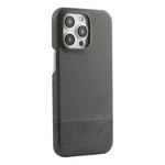 For iPhone 16 Pro Max Stitching Cloth PU Shockproof Phone Case(Grey)