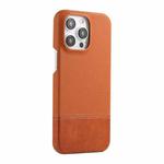 For iPhone 16 Pro Max Stitching Cloth PU Shockproof Phone Case(Brown)