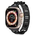 For Apple Watch Ultra 49mm Quick-Release Metal Chain Watch Band(Black)