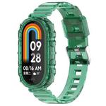 For Xiaomi Smart Band 9 / 9 NFC Glacier Metal Buckle Integrated TPU Watch Band(Transparent Green)