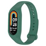 For Xiaomi Smart Band 9 / 9 NFC Solid Color Integrated Silicone Watch Band(Dark Green)