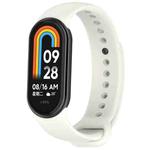 For Xiaomi Smart Band 9 / 9 NFC Metal Connector Solid Color Silicone Watch Band(Ivory White)