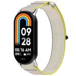 For Xiaomi Smart Band 9 NFC Loop Nylon Hook and Loop Fastener Watch Band(Yellow+Gray)