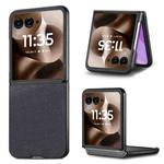 For Motorola Razr 60 Vintage Leather PC Back Cover Phone Case(Black)
