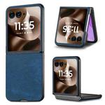 For Motorola Razr 60 Vintage Leather PC Back Cover Phone Case(Blue)