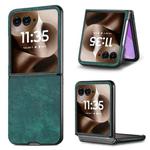 For Motorola Razr 60 Ultra Vintage Leather PC Back Cover Phone Case(Green)