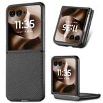 For Motorola Razr 60 Ultra Carbon Fiber Texture Leather Back Phone Case(Black)