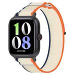 For vivo iQOO Watch GT Loop Nylon Hook and Loop Fastener Watch Band(Orange+Beige)