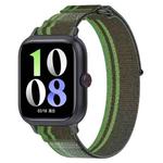 For vivo iQOO Watch GT Loop Nylon Hook and Loop Fastener Watch Band(Dark Green)